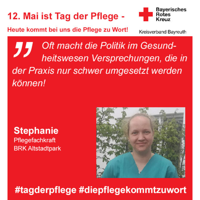 Die Pflege kommt zu Wort - Aktion zum internationalen Tag der Pflege 2021