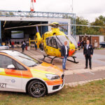 40 Jahre ADAC Luftrettung & 40 Jahre BRK Leitstelle in Bayreuth – (von links) Markus Ruckdeschel (BRK Kreisgeschäftsführer Bayreuth), Frédéric Bruder (Geschäftsführer ADAC Luftrettung) und Alexander Mohr (Kaufmännischer Geschäftsführer Klinikum Bayreuth).