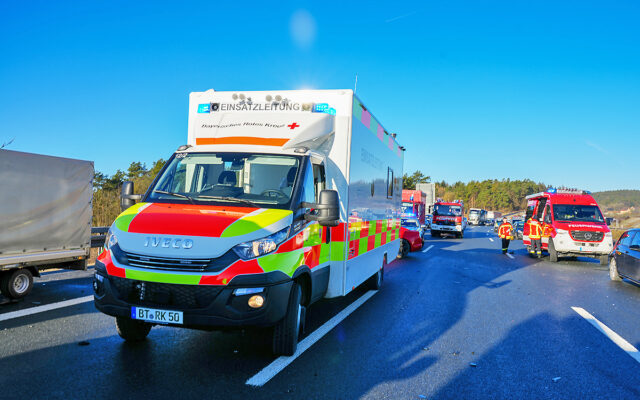 Einsatz bei Verkehrsunfall auf der A9