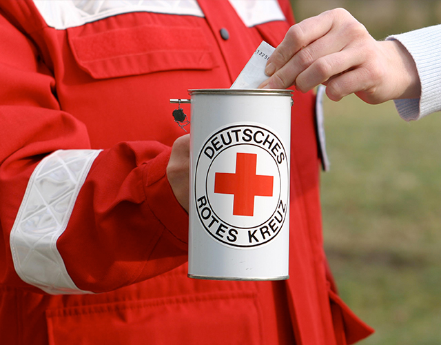 Spendendose des Deutschen Roten Kreuzes