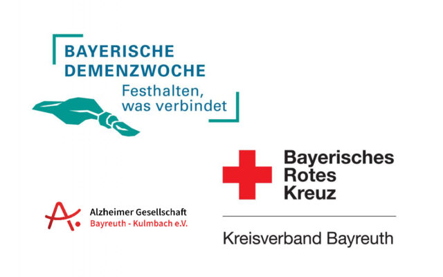 Logo der bayerischen Demenzwiche, des Alzheimer-Gesellschaft Bareut/Kulmbach e.v. und des BRK Kreisverbandes Bayreuth