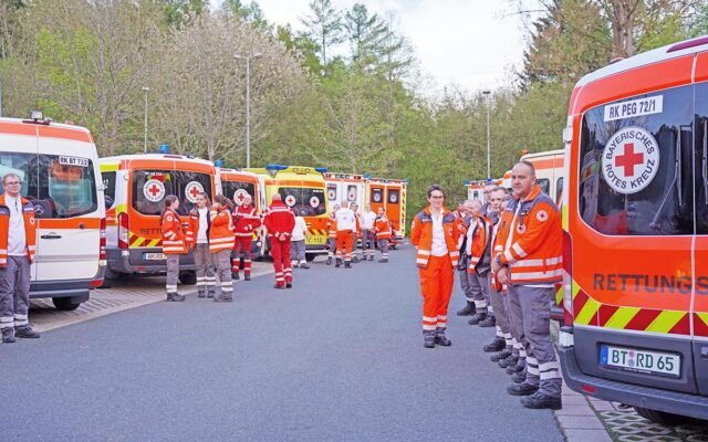 Am 06.05. wurden Einsatzkräfte des BRK-Kreisverbandes Bayreuth aufgrund Gasaustritts zur Evakuierung eines Pegnitzer Krankenhauses gerufen,