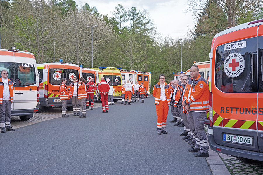 Am 06.05. wurden Einsatzkräfte des BRK-Kreisverbandes Bayreuth aufgrund Gasaustritts zur Evakuierung eines Pegnitzer Krankenhauses gerufen,