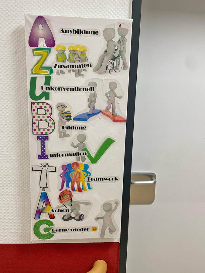 Mototafel des Azubitags für BRK-Pflegeeinrichtungen