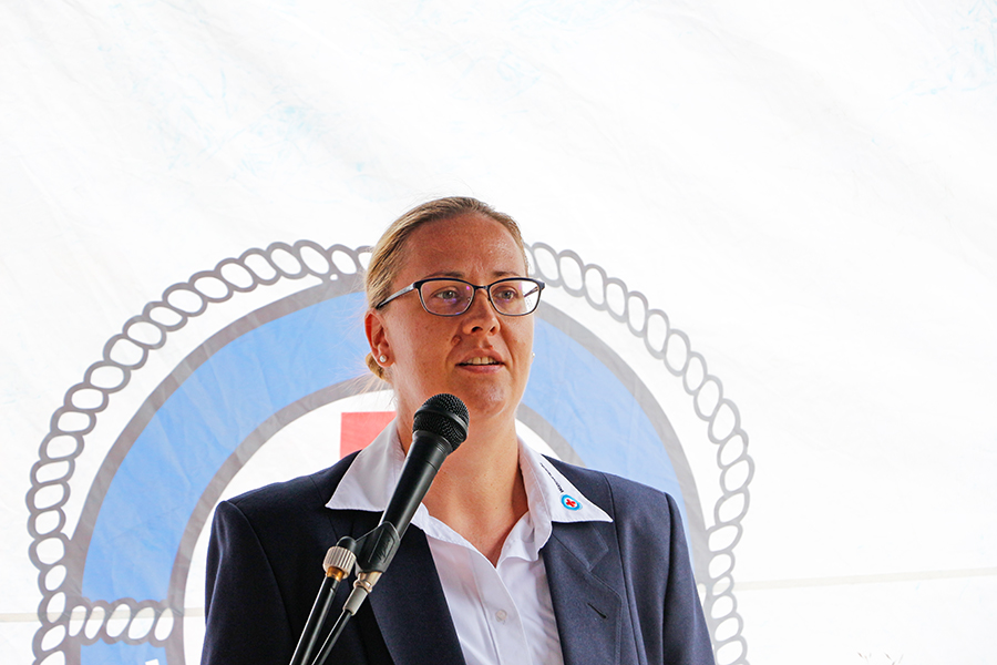 Bianca Reeg, Bezirksvorsitzende des Wasserwachtbezirks Ober- und Mittelfranken, unterstrich, wie wichtig es sei, ehrenamtliche Einsatzkräfte mit