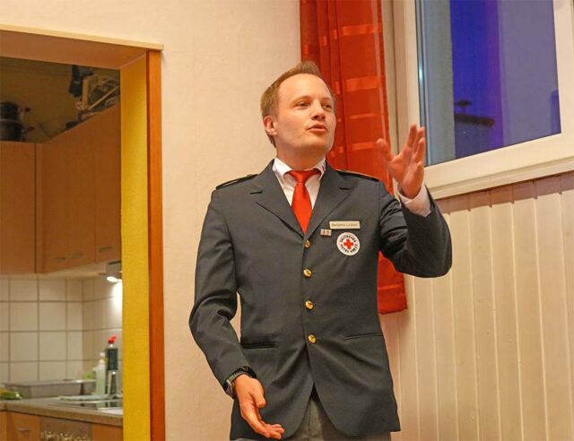 Benjamin Lindner, Bereitschaftsleiter der BRK-Bereitschaft Mistelgau.