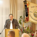 Staatssekretär Martin Schöffel (MdL) anlässlich seines Grußwortes zum Jubiläum "100 Jahre BRK-Bereitschaft Fichtelberg / Neubau".