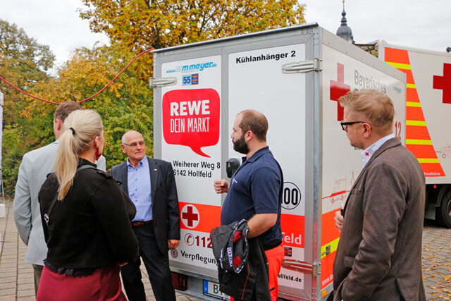Marco Wenzel, Leiter des BRK-Arbeitskreises Logistik & Versorgung im Gespräch.