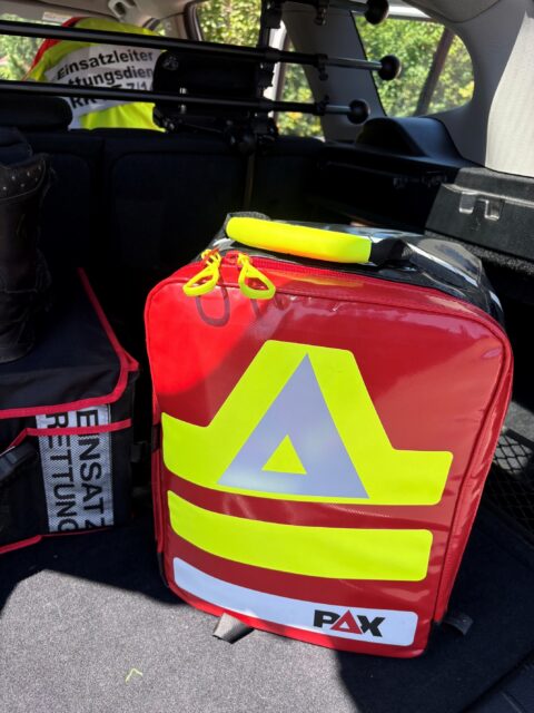 Der Notfallrucksack im Fahrzeuge des ELRDs RK BT 1/10/1